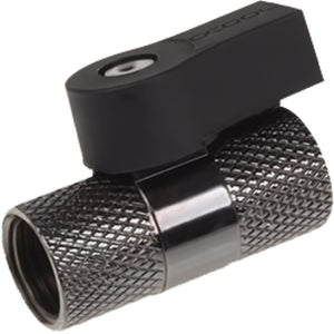 Alphacool 2-way kogelkraan g1 4 nickel kraanstuk (zwart)