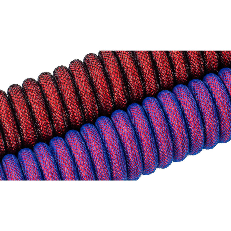 Load image into Gallery viewer, Keychron premium coiled aviator cable, angled kabel (lila, 1,08 meter)
