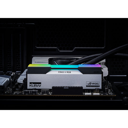 Klevv cras v rgb rog 32 gb ddr5-6200 (2x 16 gb) werkgeheugen (wit, kd5agua80-62b320p, xmp, expo)