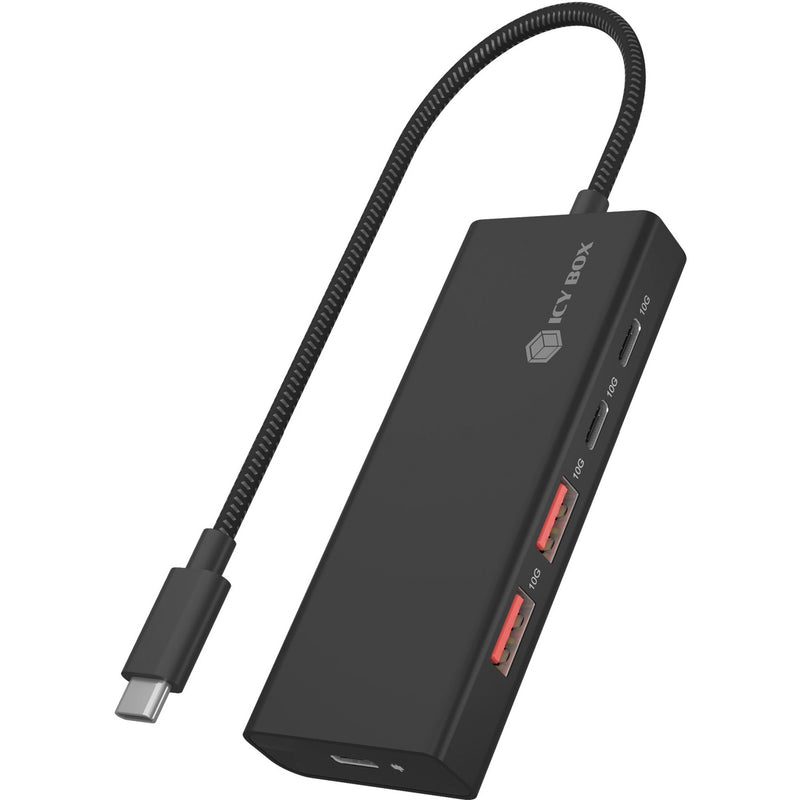 Load image into Gallery viewer, Icy box ib-hub1436-cpd usb-hub (zwart, 2x usb-a, 2x usb-c)
