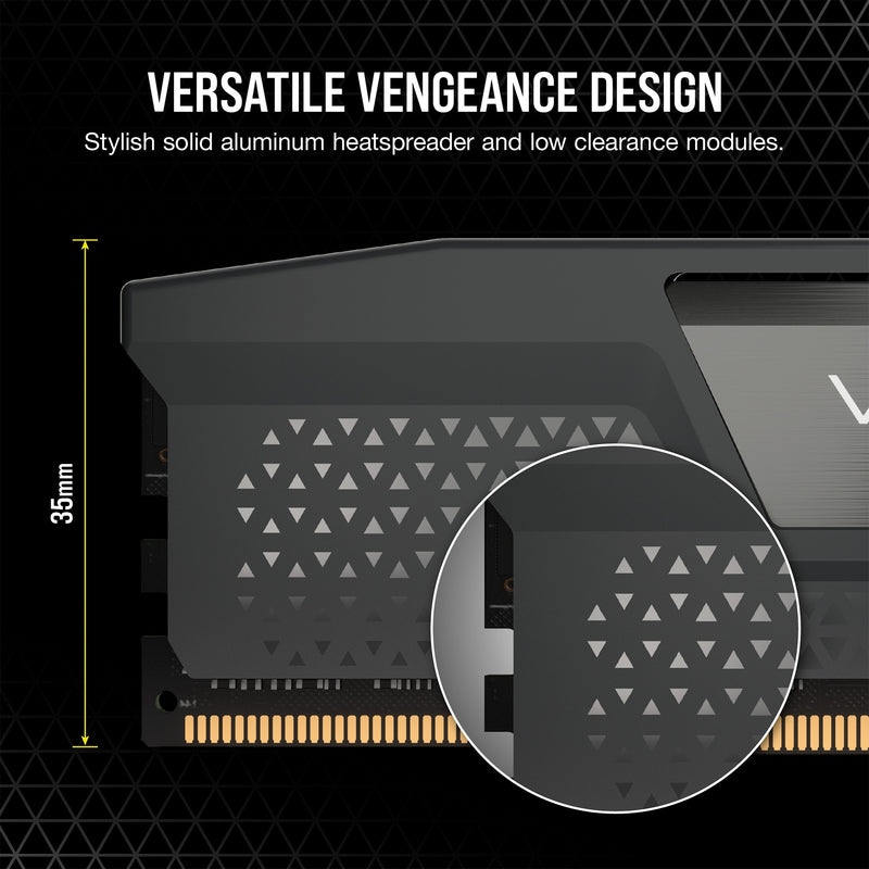 Afbeelding laden in galerijviewer, Corsair vengeance 32 gb ddr5-6000 (2x 16 gb) werkgeheugen (grijs, cmk32gx5m2b6000z30, expo)
