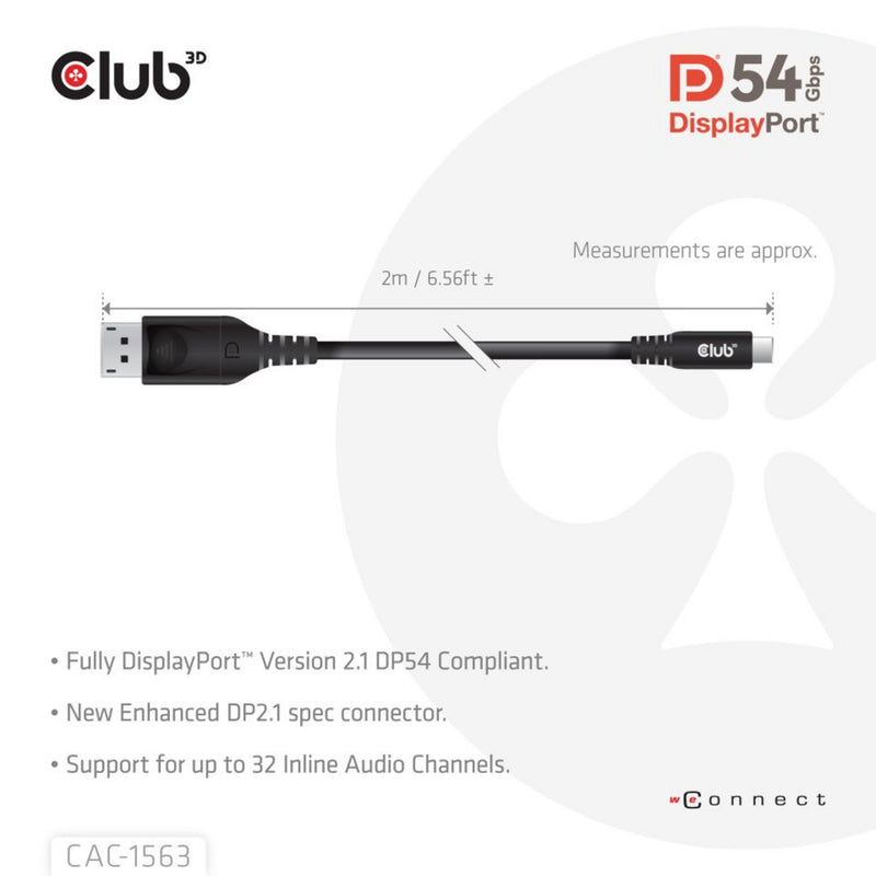 Chargez l'image dans la visionneuse de la galerie, Club 3d usb-c naar displayport 2.1 kabel (zwart, 2 meter)
