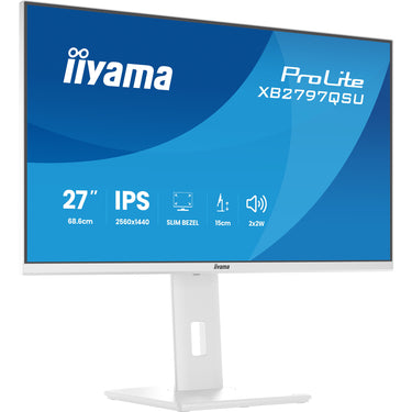 Iiyama prolite xb2797qsu-w1 27 monitor (wit (mat), hdmi, displayport, usb, audio)