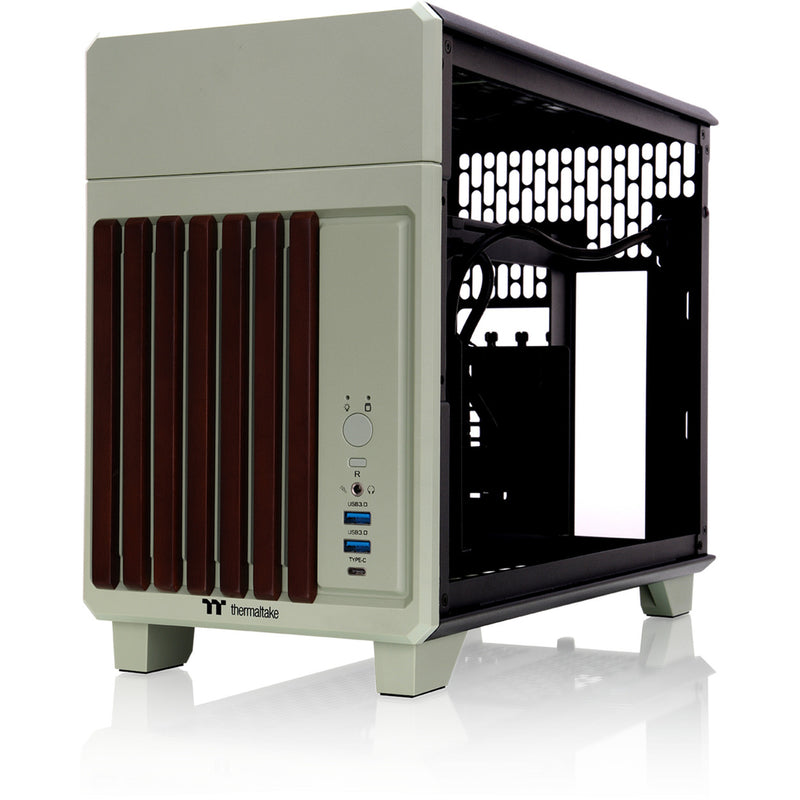 Load image into Gallery viewer, Thermaltake tr100 ws matcha green mini tower behuizing (lichtgroen | 2x usb-a | 1x usb-c)
