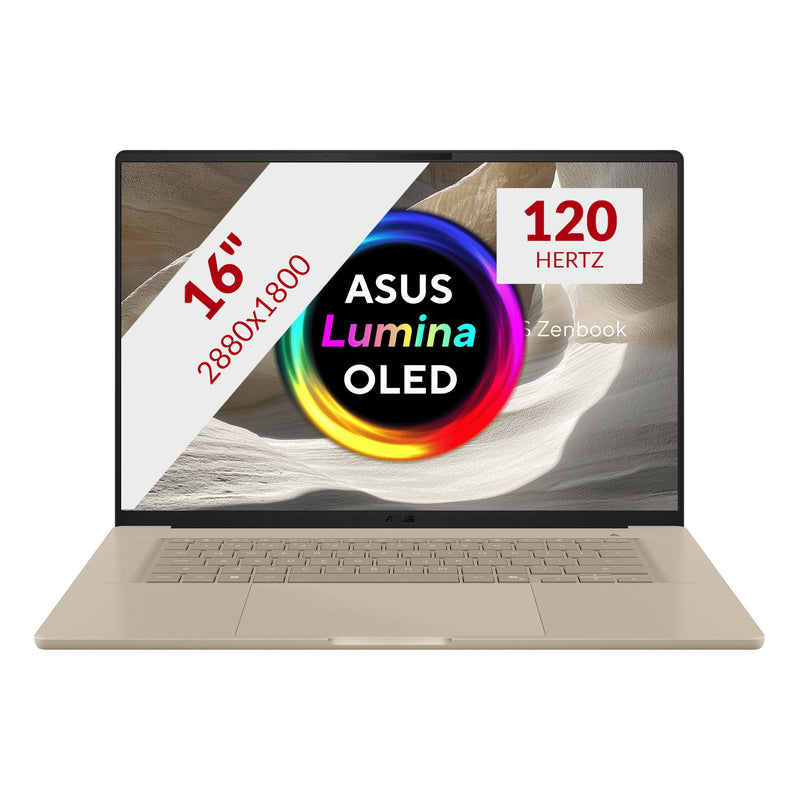 Laden Sie das Bild in Galerie -Viewer, Asus zenbook a16 ux3607oa-sq013w 16 copilot+ laptop (beige | snapdragon x2e-94-100 | qualcomm adreno | 48 gb | 1 tb ssd | oled)
