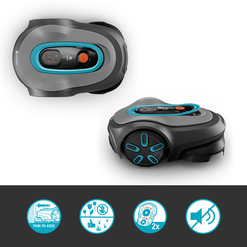 Load image into Gallery viewer, Gardena smart sileno max 1500 m² robotmaaier (grijs turquoise, 19903-26)
