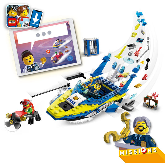 Lego city - waterpolitie recherchemissies constructiespeelgoed (60355)