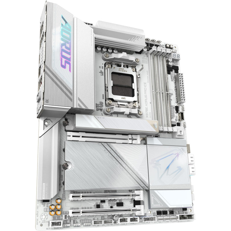 Load image into Gallery viewer, Gigabyte x870e aorus pro ice socket am5 moederbord (zilver wit, raid, 2.5gb-lan, wi-fi 7, bt, sound, atx)
