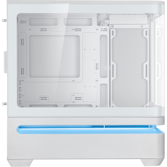 Asus prime ap202 midi tower behuizing (wit | 2x usb-a | 1x usb-c | rgb | tempered glass)