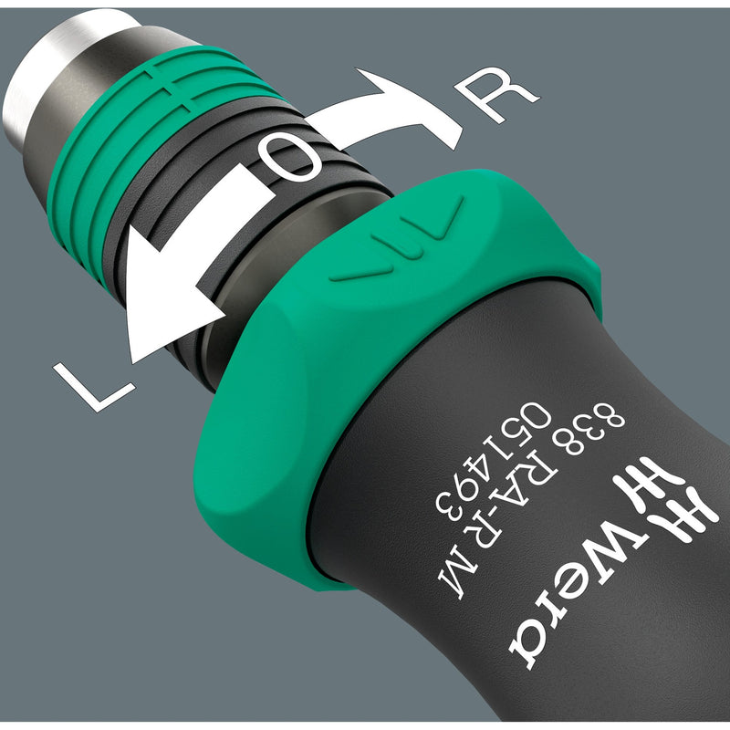 Load image into Gallery viewer, Wera kraftform kompakt 838 ra-r m set 1 bitset (zwart groen, 15‑delig)
