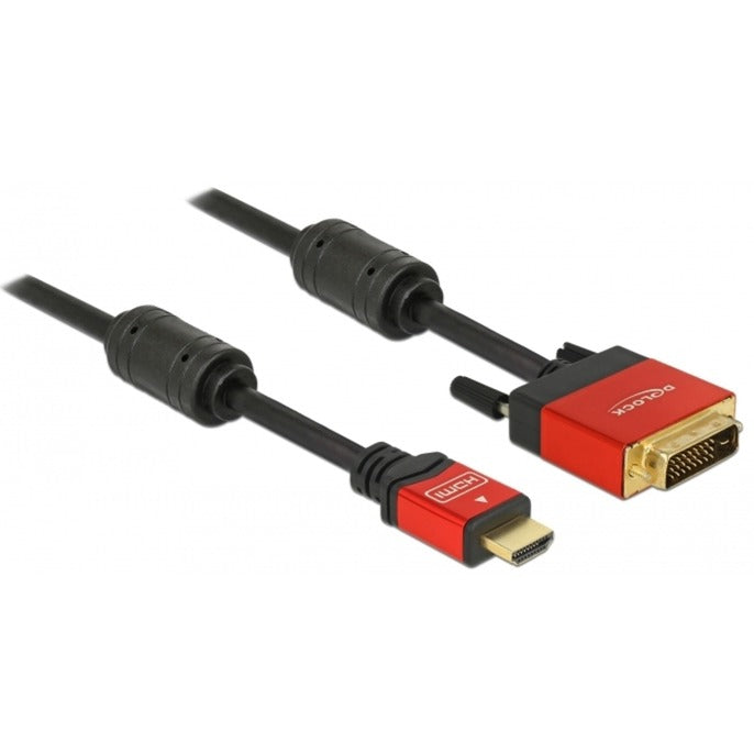 Load image into Gallery viewer, Delock high speed hdmi a (male) > dvi (male) adapter (zwart, 2 meter)
