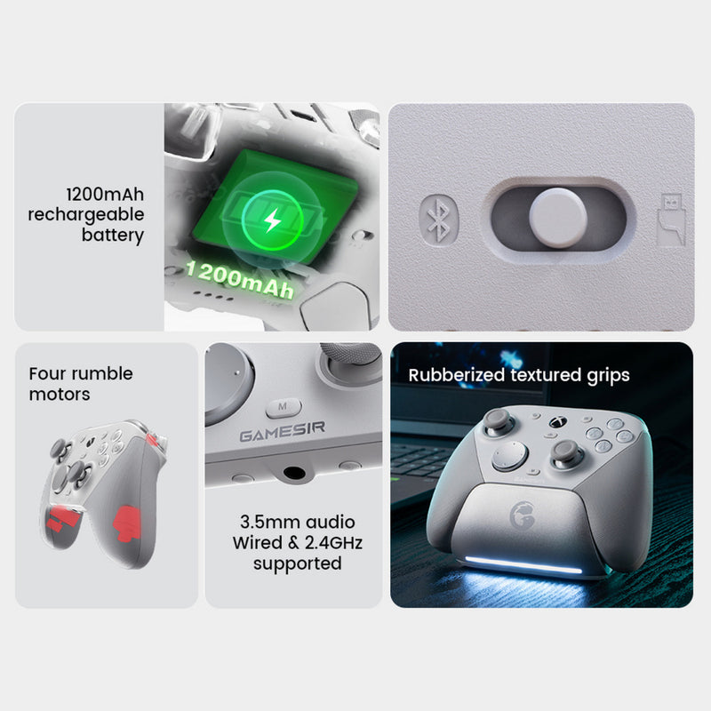 Afbeelding laden in galerijviewer, Gamesir g7 pro tri-mode - shadow ember gamepad (zwart donkerrood, xbox series x|s, xbox one, pc, android, steam)
