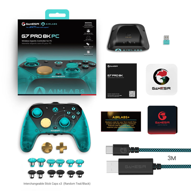 Chargez l'image dans la visionneuse de la galerie, Gamesir g7 pro 8k pc - aimlabs edition gamepad (cyaan zwart)
