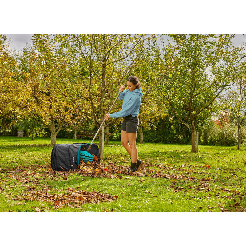 Load image into Gallery viewer, Gardena tuinafvalzak pop-up rechthoekig, maat m (zwart turquoise, tot 130 liter)
