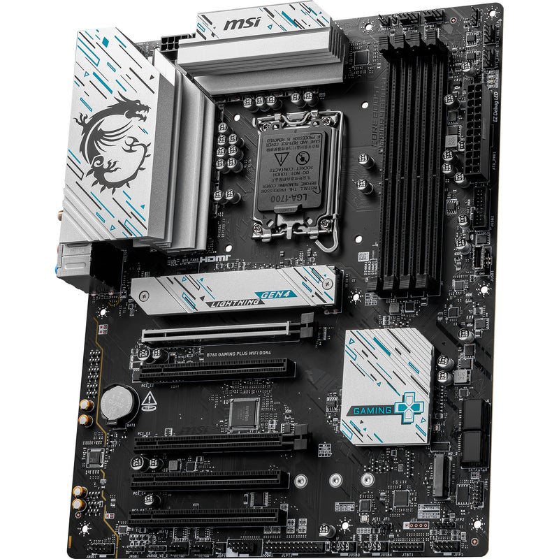 Afbeelding laden in galerijviewer, Msi b760 gaming plus wifi ddr4 socket 1700 moederbord (raid, 2.5 gb-lan, wi-fi 6e, bt, sound, atx)
