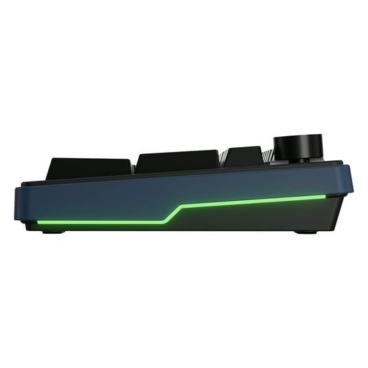 Ducky ok-m-98 rgb mechanisch toetsenbord (zwart, us lay-out (qwerty), ktt linear, 96%, rgb, hot-swap, pbt, 2.4 ghz | bluetooth | usb-c)