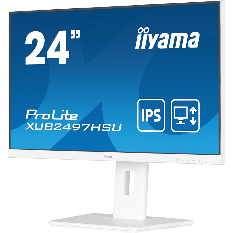 Load image into Gallery viewer, Iiyama prolite xub2497hsu-w2 23.8 monitor (wit, hdmi, displayport, 2x usb-a, usb-b)
