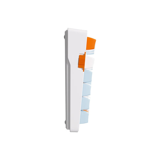 Mchose g98 pro orange blue snow tiger wireless tri-mode custom mechanical rgb gaming toetsenbord (blauw, us lay-out (qwerty), ttc snow tiger, rgb, hot swap, double-shot pbt, draadloos | bluetooth | usb-c)