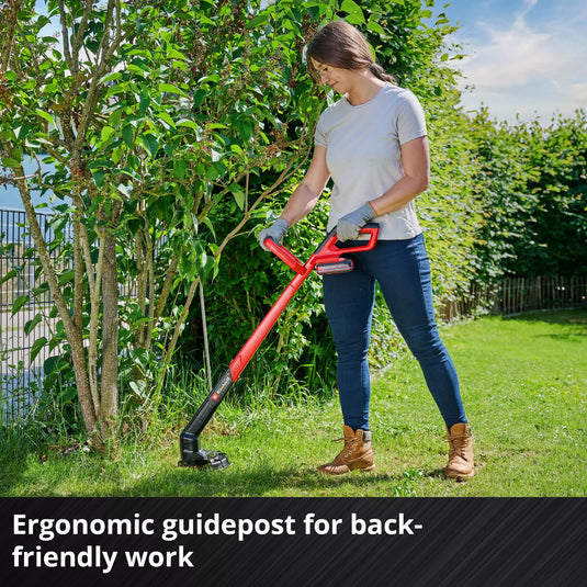 Einhell accu grastrimmer gc-ct 18 2411 li p-solo (rood zwart, accu en oplader niet inbegrepen)