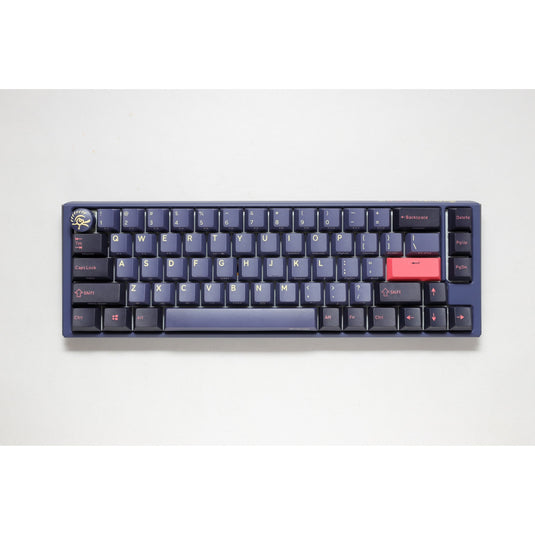 Ducky one 3 cosmic blue sf rgb mechanisch toetsenbord (donkerblauw, us lay-out (qwerty), cherry mx brown, 65%, rgb leds, double-shot pbt, hot-swappable, quack mechanics)
