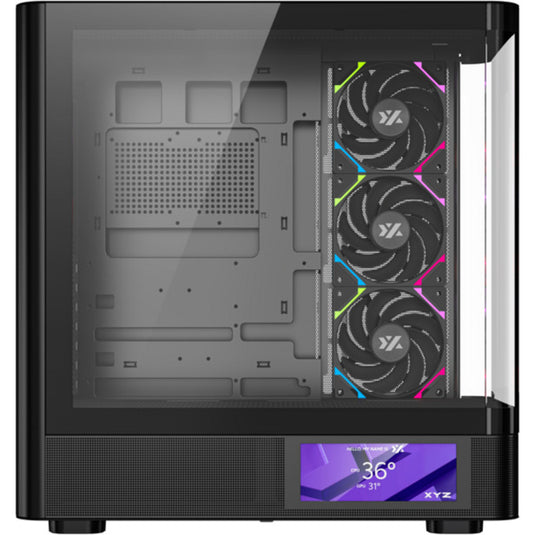 Xyz pc gear quantum pro midi tower behuizing (zwart | window)