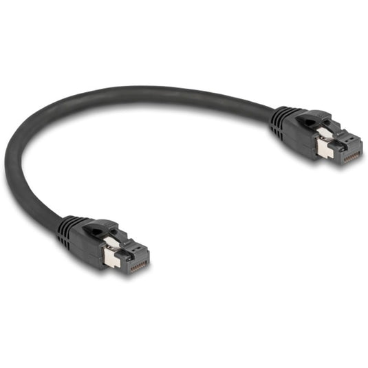 Delock netwerkkabel s ftp, rj-45 met cat.8.1 (zwart, 0,25 meter)
