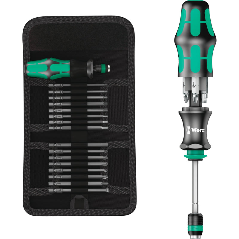 Load image into Gallery viewer, Wera kraftform kompakt 26 met etui, 7‑delig bitset (zwart groen)
