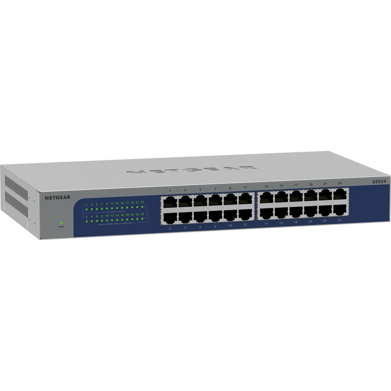 Afbeelding laden in galerijviewer, Netgear gs524 24-poorts gigabit ethernet unmanaged switch (grijs blauw)
