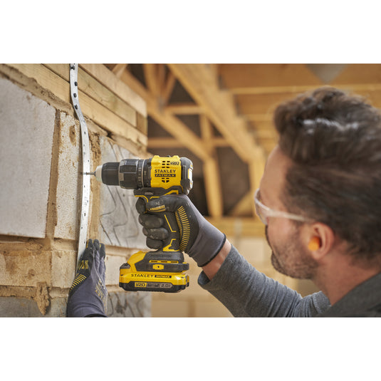 Stanley fatmax v20 18v schroefklopboormachine klopboorschroevendraaier (zwart geel, accu en oplader niet inbegrepen)