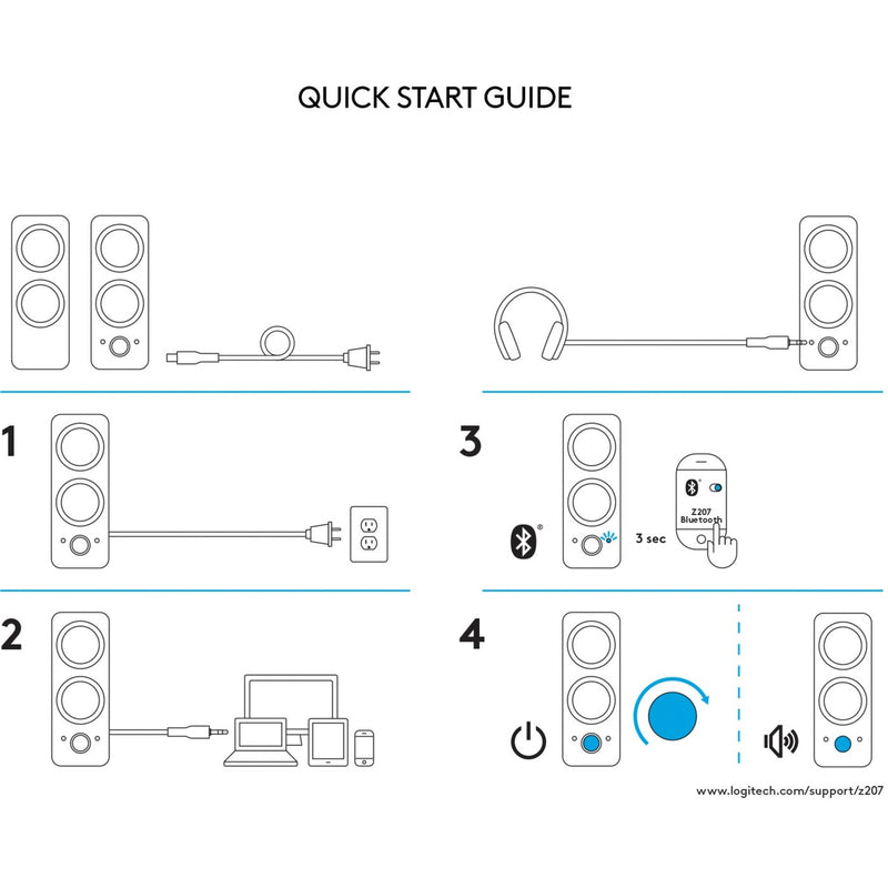 Load image into Gallery viewer, Logitech z207 pc-luidspreker (zwart)
