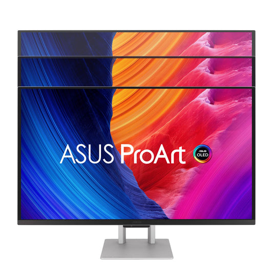 Asus proart display pa27ucdmr 26.5 4k uhd monitor (zilver, hdmi, displayport, usb-a, usb-c, 2x thunderbolt 4)