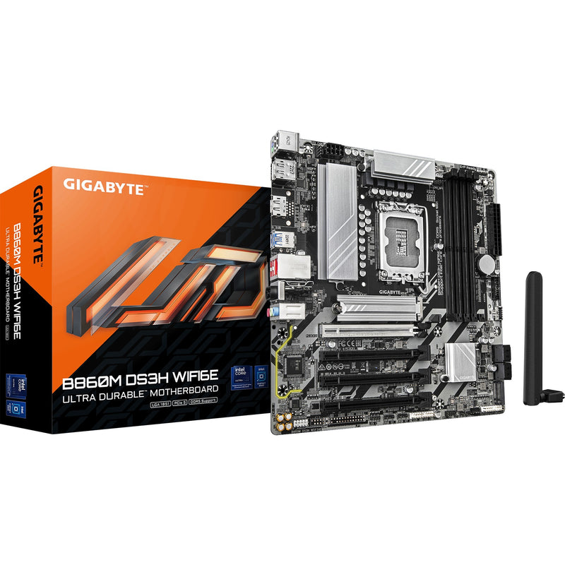 Load image into Gallery viewer, Gigabyte b860m ds3h wifi6e socket 1851 moederbord (raid, 2.5gb-lan, wi-fi 6e, bt, sound, µatx)
