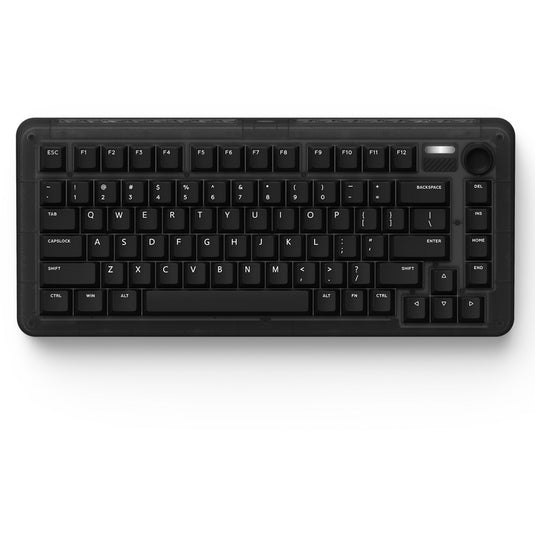 Iqunix zx75 dark side wireless mechanical keyboard (zwart, us lay-out (qwerty), gateron brown, 75%, rgb leds, hot-swappable, double-shot pbt, 2.4ghz | bluetooth 5.1 | usb-c)