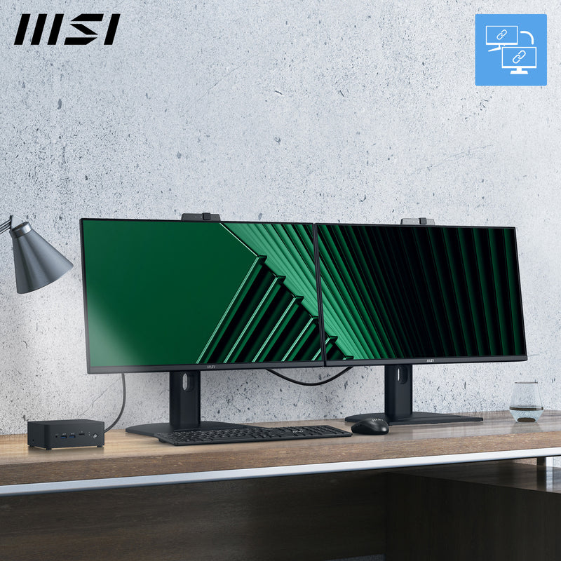 Load image into Gallery viewer, Msi pro mp275qpdg 27 monitor (zwart, 2x hdmi, displayport, 4x usb-a, usb-b, usb-c, rj-45, 100 hz)
