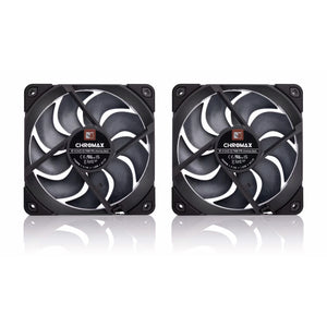 Noctua nf-a12x25 g2 pwm sx2-pp chromax.black case fans (zwart, 2 stuks, 120 x 120 x 25 mm)