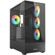 Sharkoon ak6 rgb midi tower behuizing (zwart | 2x usb-a | 1x usb-c | rgb | tempered glass)