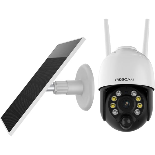 Foscam b4, 100% draadloze 2k 4mp pan tilt batterijcamera (wit)