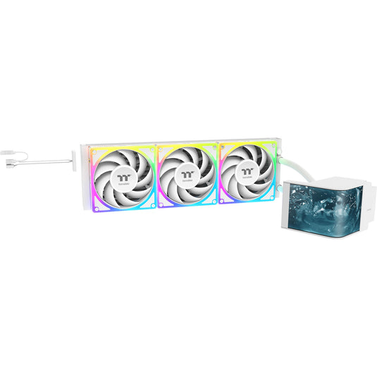 Thermaltake magcurve 360 ultra argb sync aio liquid cooler - snow edition waterkoeling (wit)