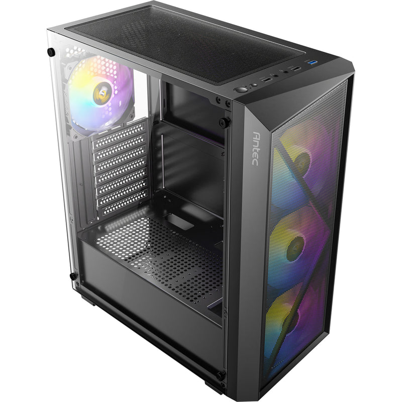 Load image into Gallery viewer, Antec ax67 argb midi tower behuizing (zwart | 3x usb-a | tempered glass)
