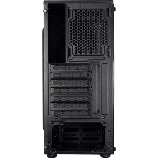 Inter-tech t-11 televen midi tower behuizing (zwart | 3x usb-a | window)