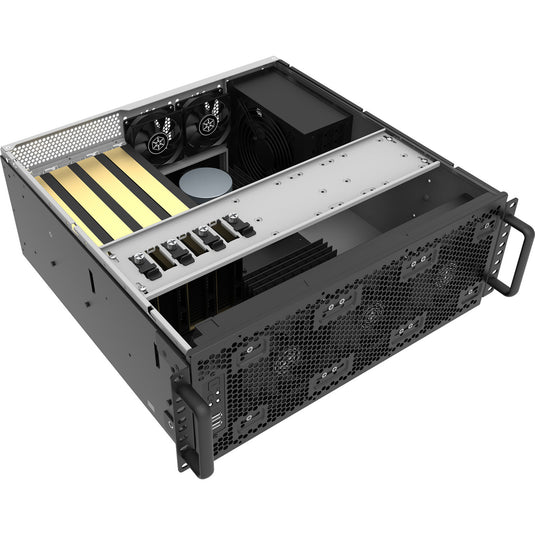 Silverstone rm4a rack behuizing (zwart | 4u | usb-c)