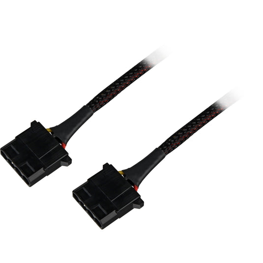 Sharkoon 5,25 4-pin (male) naar 5,25 4-pin (female) y-stroomsplitterkabel (zwart, 15 centimeter)