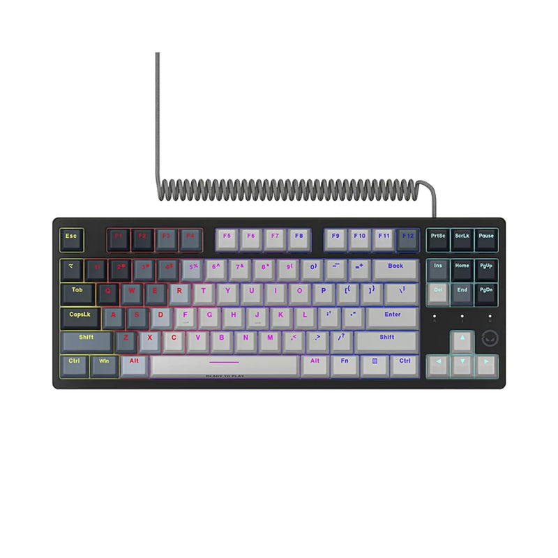 Load image into Gallery viewer, Lorgar azar 514tkl rgb mechanisch gaming toetsenbord (wit, us lay-out (qwerty), logar dream, 80% (tkl), rgb)

