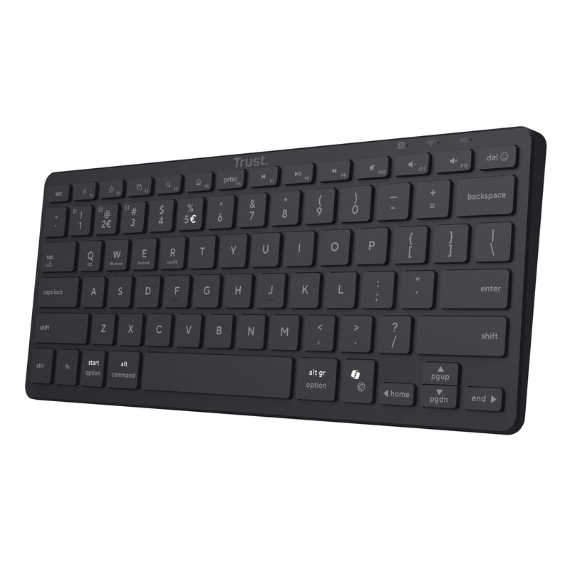 Load image into Gallery viewer, Trust nado ii bluetooth-toetsenbord (zwart, us lay-out (qwerty), scissor switches, 80% (tkl), bluetooth)
