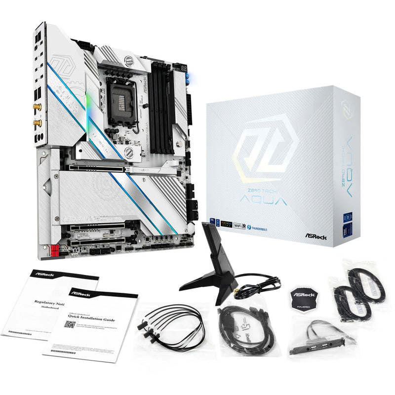 Load image into Gallery viewer, Asrock z890 taichi aqua socket 1851 moederbord (zwart, raid, 10gb-lan, 5gb-lan, wi-fi 7, bt, sound, e-atx)
