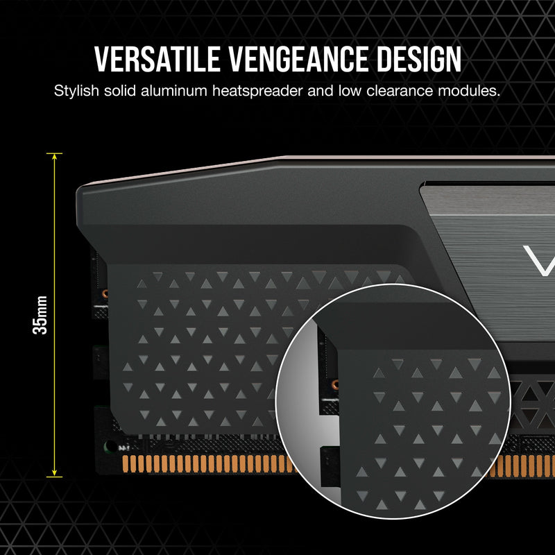 Afbeelding laden in galerijviewer, Corsair vengeance 32 gb ddr5-6400 (2x 16 gb) werkgeheugen (zwart, cmk32gx5m2b6400c32, xmp)
