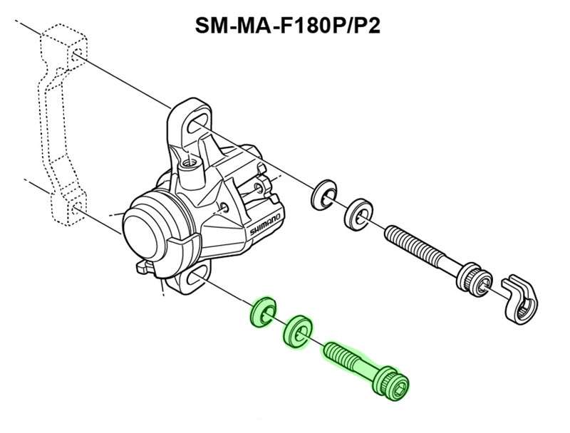 Load image into Gallery viewer, Shimano brake caliper mounting bolt m6 x 32.1mm for sm-ma-f180p p2
