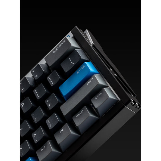 Iqunix ez60 magnetic switch gaming he keyboard (zwart, us lay-out (qwerty), gateron star trail, 60%, rgb, double shot pbt keycaps)