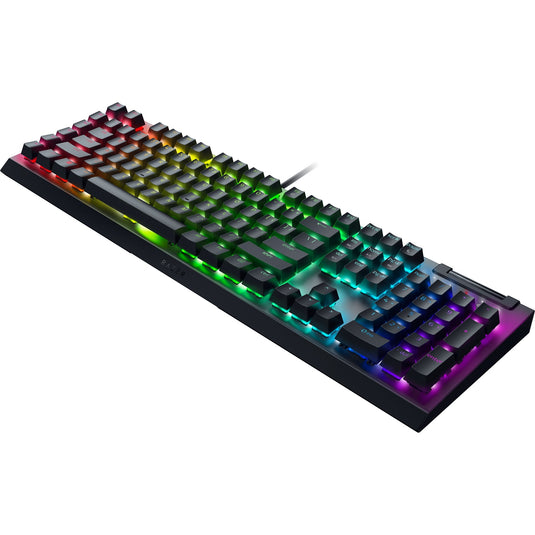 Razer blackwidow v4 x, gaming toetsenbord (zwart, us lay-out, green, rgb leds, doubleshot abs)