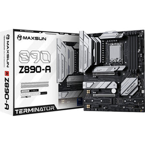 Maxsun ms-terminator z890-a socket 1851 moederbord (zwart, raid, 2.5 gb-lan, sound, atx)